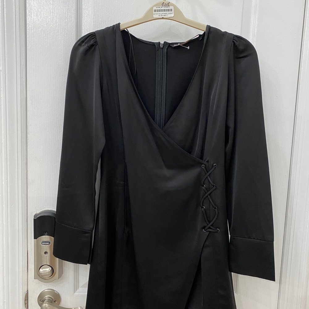 Zara Satin mini dress with Criss-cross details
